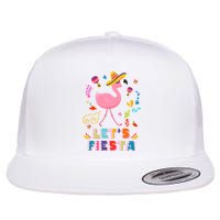 Let's Fiesta Flamingo Cinco De Mayo Flatbill Hat