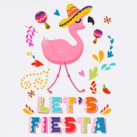 Let's Fiesta Flamingo Cinco De Mayo Flatbill Hat