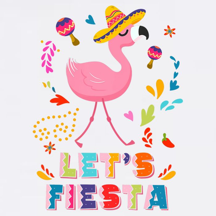 Let's Fiesta Flamingo Cinco De Mayo Flatbill Hat