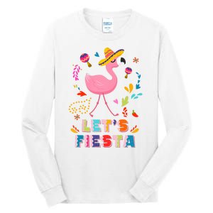 Let's Fiesta Flamingo Cinco De Mayo Tall Long Sleeve T-Shirt