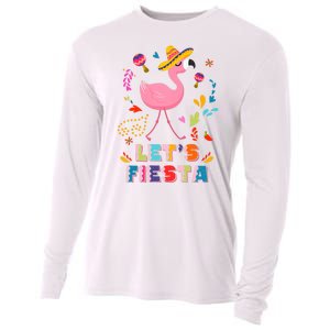 Let's Fiesta Flamingo Cinco De Mayo Cooling Performance Long Sleeve Crew