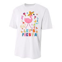 Let's Fiesta Flamingo Cinco De Mayo Performance Sprint T-Shirt