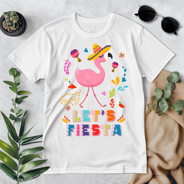 Let's Fiesta Flamingo Cinco De Mayo Premium T-Shirt