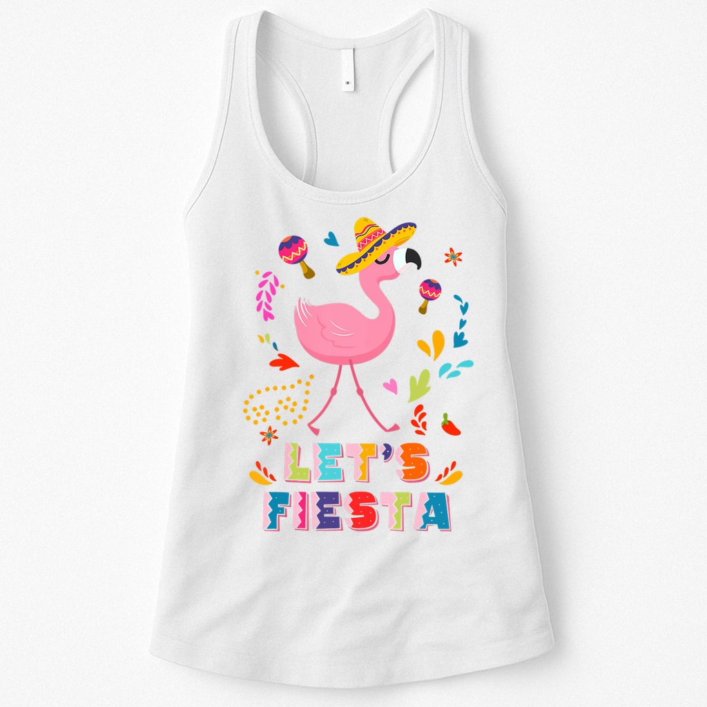 Let's Fiesta Flamingo Cinco De Mayo Womens Tank Top