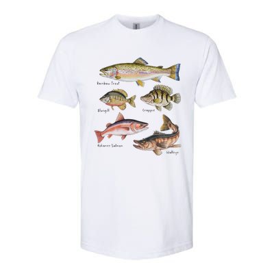 Lake Fish Field Guide Cute Fish Biologist Future Fisherman Softstyle® CVC T-Shirt