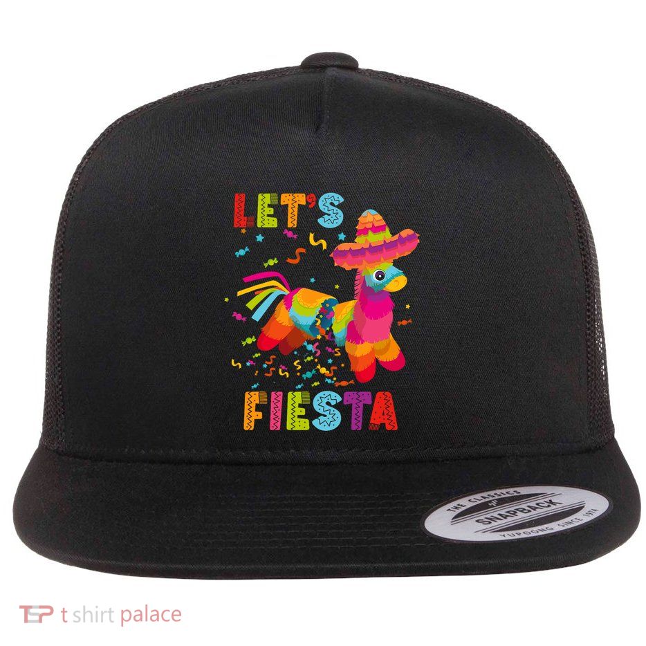 LetS Fiesta Funny Pinata Cinco De Mayo Mexican Party Pinata Flatbill Hat