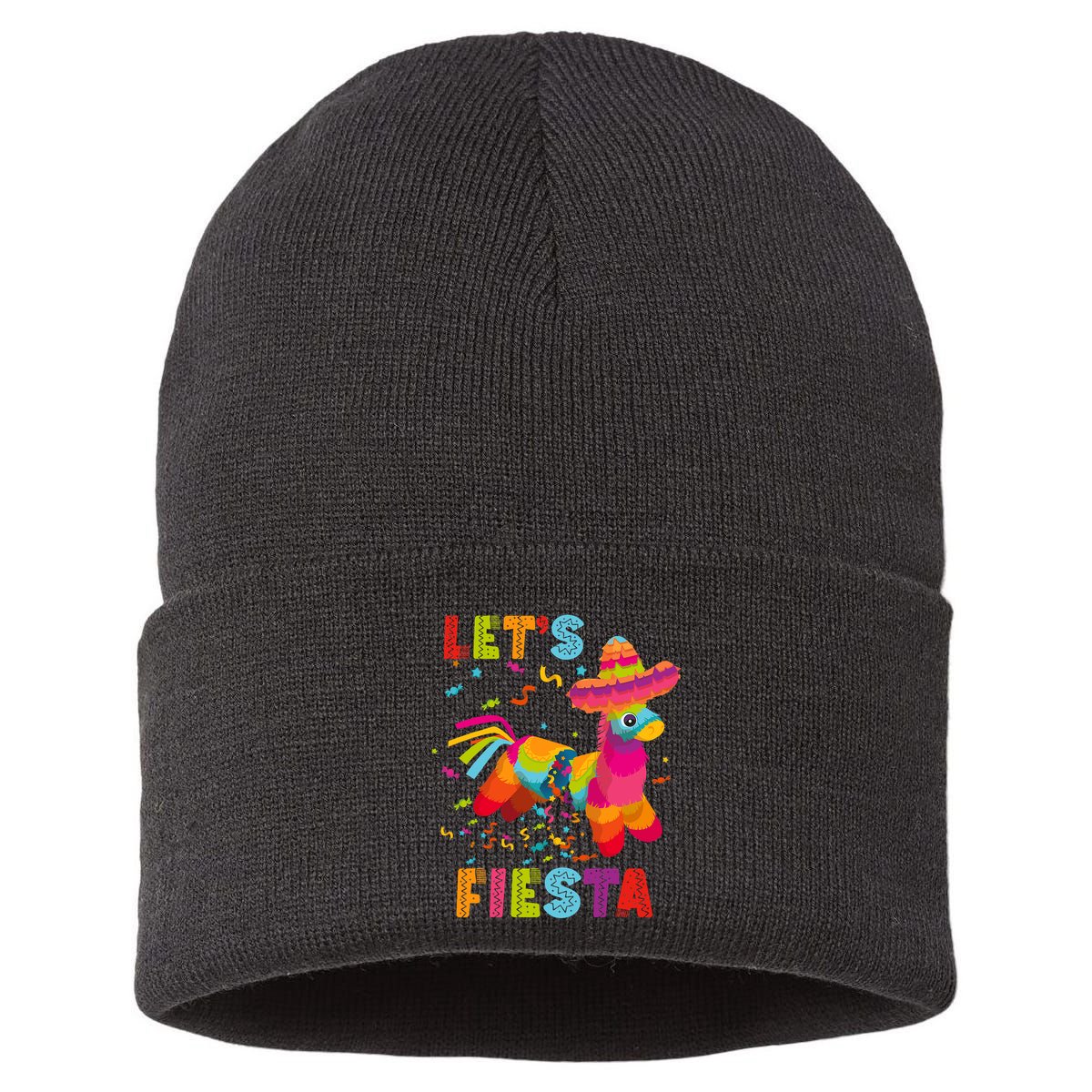 LetS Fiesta Funny Pinata Cinco De Mayo Mexican Party Pinata Sustainable Knit Beanie