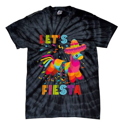 LetS Fiesta Funny Pinata Cinco De Mayo Mexican Party Pinata Tie-Dye T-Shirt