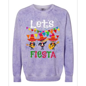 Let´s Fiesta Funny Cinco De Mayo Mexican Mariachi Colorblast Crewneck Sweatshirt