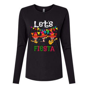 Let´s Fiesta Funny Cinco De Mayo Mexican Mariachi Womens Cotton Relaxed Long Sleeve T-Shirt