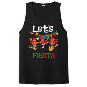 Let´s Fiesta Funny Cinco De Mayo Mexican Mariachi PosiCharge Competitor Tank