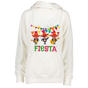 Let´s Fiesta Funny Cinco De Mayo Mexican Mariachi Womens Funnel Neck Pullover Hood