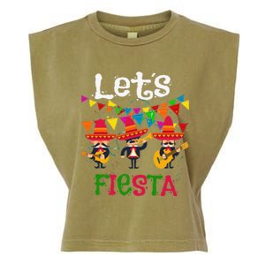 Let´s Fiesta Funny Cinco De Mayo Mexican Mariachi Garment-Dyed Women's Muscle Tee