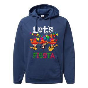 Let´s Fiesta Funny Cinco De Mayo Mexican Mariachi Performance Fleece Hoodie