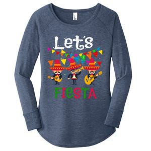 Let´s Fiesta Funny Cinco De Mayo Mexican Mariachi Women's Perfect Tri Tunic Long Sleeve Shirt