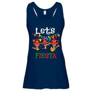 Let´s Fiesta Funny Cinco De Mayo Mexican Mariachi Ladies Essential Flowy Tank