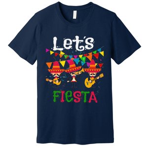 Let´s Fiesta Funny Cinco De Mayo Mexican Mariachi Premium T-Shirt