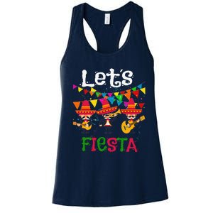 Let´s Fiesta Funny Cinco De Mayo Mexican Mariachi Women's Racerback Tank