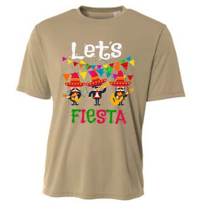 Let´s Fiesta Funny Cinco De Mayo Mexican Mariachi Cooling Performance Crew T-Shirt