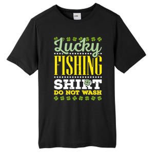 Lucky Fishing Funny Gift Ireland Irish Leaf St Patrick Fisher Gift Tall Fusion ChromaSoft Performance T-Shirt