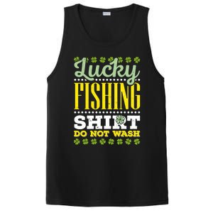 Lucky Fishing Funny Gift Ireland Irish Leaf St Patrick Fisher Gift PosiCharge Competitor Tank