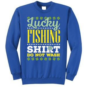 Lucky Fishing Funny Gift Ireland Irish Leaf St Patrick Fisher Gift Sweatshirt