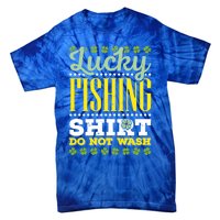 Lucky Fishing Funny Gift Ireland Irish Leaf St Patrick Fisher Gift Tie-Dye T-Shirt