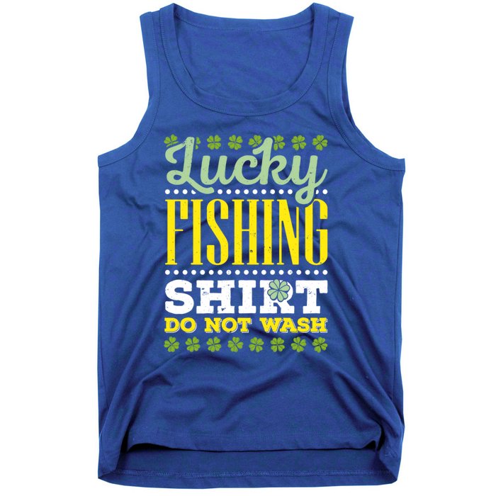 Lucky Fishing Funny Gift Ireland Irish Leaf St Patrick Fisher Gift Tank Top