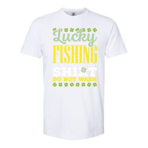 Lucky Fishing Funny Gift Ireland Irish Leaf St Patrick Fisher Gift Softstyle CVC T-Shirt