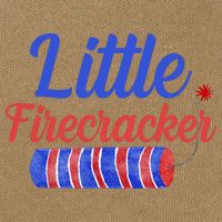 Little Firecracker Funny 4th Of July Cotton Canvas Backpack