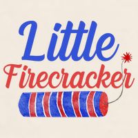 Little Firecracker Funny 4th Of July Garment-Dyed Women's Muscle Tee