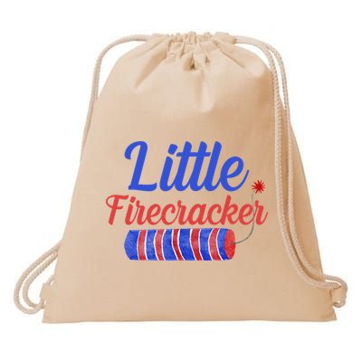 Little Firecracker Funny 4th Of July Drawstring Bag