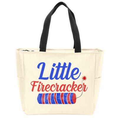 Little Firecracker Funny 4th Of July Zip Tote Bag