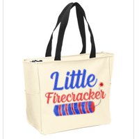 Little Firecracker Funny 4th Of July Zip Tote Bag