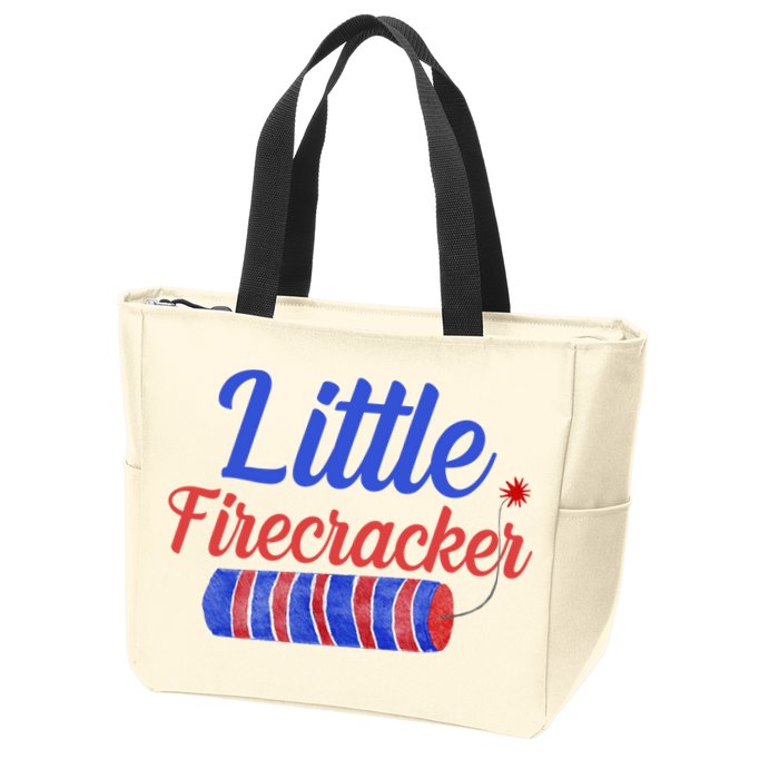 Little Firecracker Funny 4th Of July Zip Tote Bag