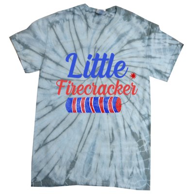 Little Firecracker Funny 4th Of July Tie-Dye T-Shirt