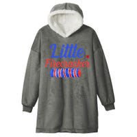 Little Firecracker Funny 4th Of July Hooded Wearable Blanket