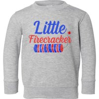 Little Firecracker Funny 4th Of July Toddler Sweatshirt