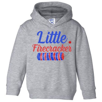 Little Firecracker Funny 4th Of July Toddler Hoodie