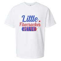 Little Firecracker Funny 4th Of July Sueded Cloud Jersey T-Shirt