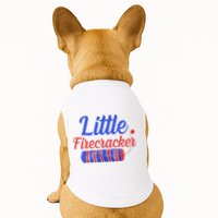 Little Firecracker Funny 4th Of July Doggie Tank