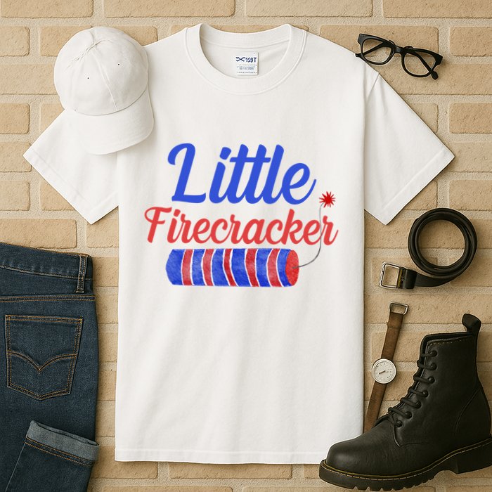 Little Firecracker Funny 4th Of July Tall T-Shirt