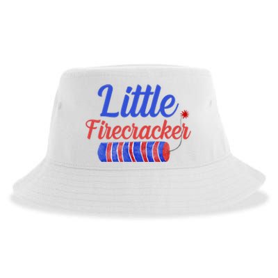 Little Firecracker Funny 4th Of July Sustainable Bucket Hat