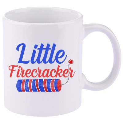 Little Firecracker Funny 4th Of July 11oz C Handle Ceramic Mug