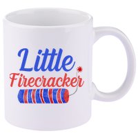 Little Firecracker Funny 4th Of July 11oz C Handle Ceramic Mug