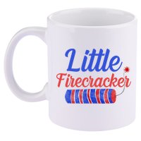 Little Firecracker Funny 4th Of July 11oz C Handle Ceramic Mug