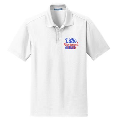 Little Firecracker Funny 4th Of July Dry Zone Grid Polo