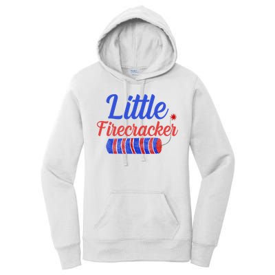 Little Firecracker Funny 4th Of July Women's Pullover Hoodie