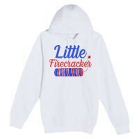 Little Firecracker Funny 4th Of July Premium Pullover Hoodie