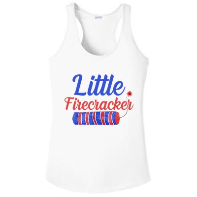 Little Firecracker Funny 4th Of July Ladies PosiCharge Competitor Racerback Tank